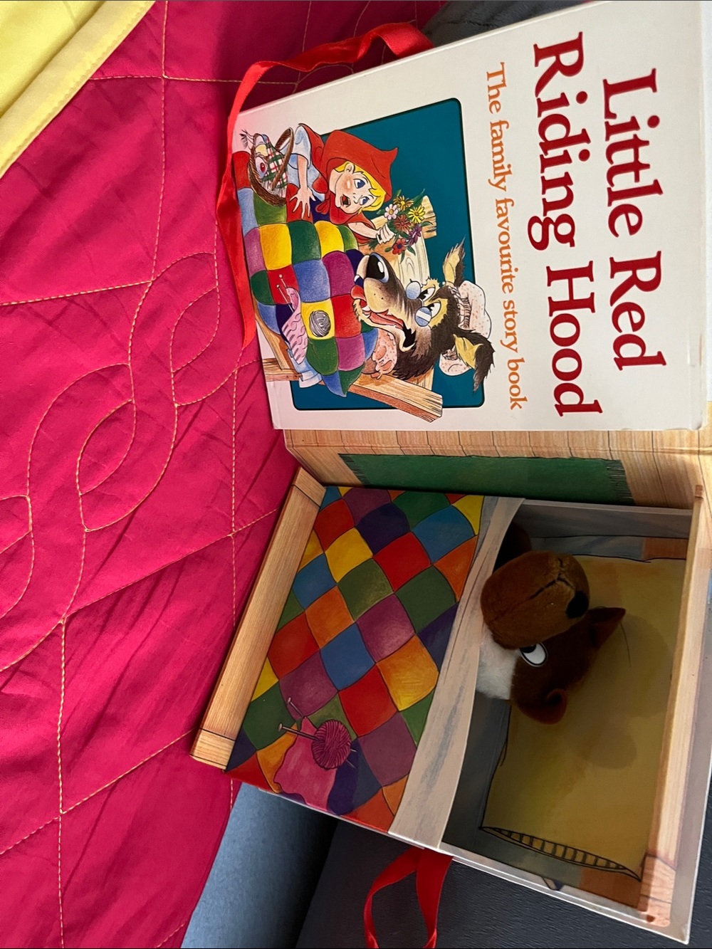 UNIQUE Little Red Riding Hood Plush Story Book -